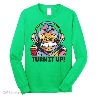 Turn It Up Music Monkey Long Sleeve Shirt