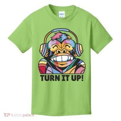 Turn It Up Music Monkey Kids T-Shirt