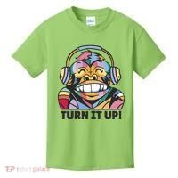 Turn It Up Music Monkey Kids T-Shirt thumb 0