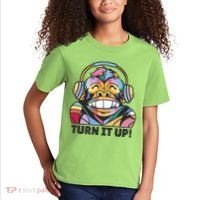 Turn It Up Music Monkey Kids T-Shirt thumb 2