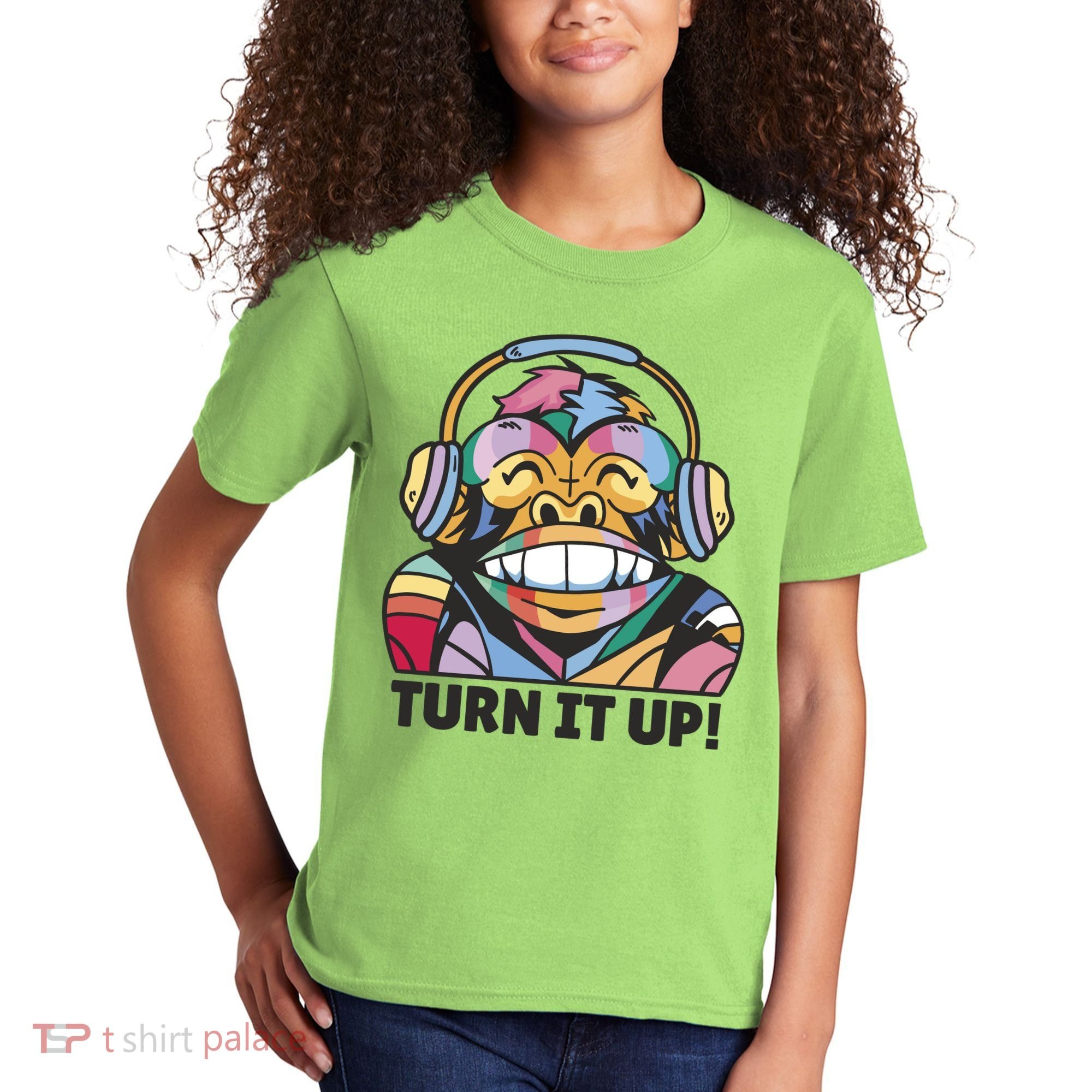 Turn It Up Music Monkey Kids T-Shirt