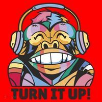 Turn It Up Music Monkey Santa Hat thumb 1