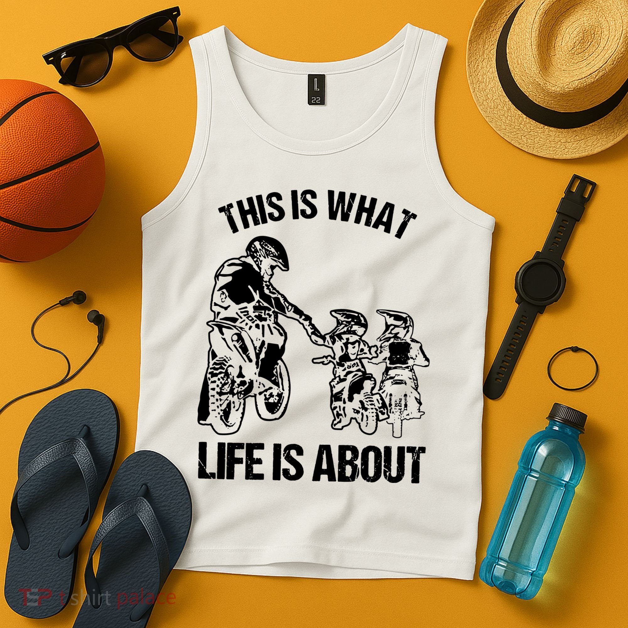 This Is What Life Is About Biker Father With Son Dirt Bike Tank Top
