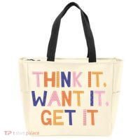 Think It Want It Get It Motivational Quote Tote Bag thumb 0