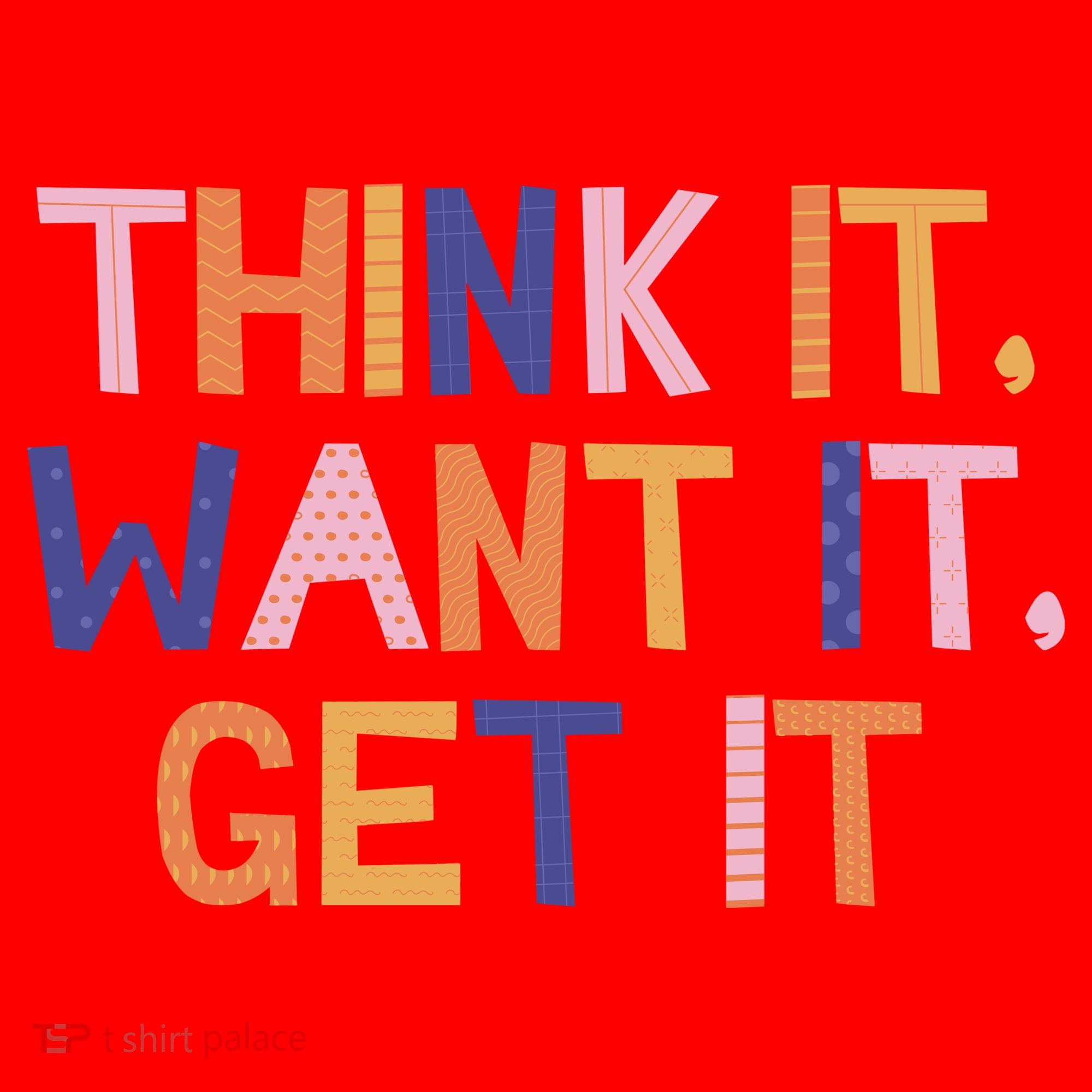 Think It Want It Get It Motivational Quote Santa Hat
