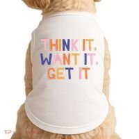 Think It Want It Get It Motivational Quote Doggie Tank thumb 0