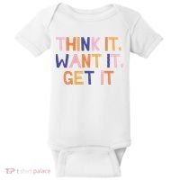 Think It Want It Get It Motivational Quote Baby Bodysuit thumb 0
