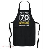 This Is What 70 And Blessed Looks Like 70th Birthday Apparel Apron thumb 0