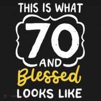 This Is What 70 And Blessed Looks Like 70th Birthday Apparel Women's Hoodie thumb 2