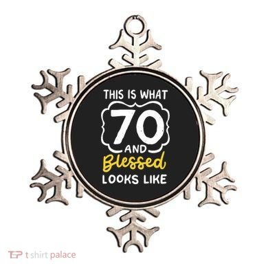 This Is What 70 And Blessed Looks Like 70th Birthday Apparel Ornament