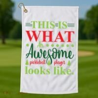 This Is What An Awesome Pickleball Player Looks Like Golf Towel thumb 1