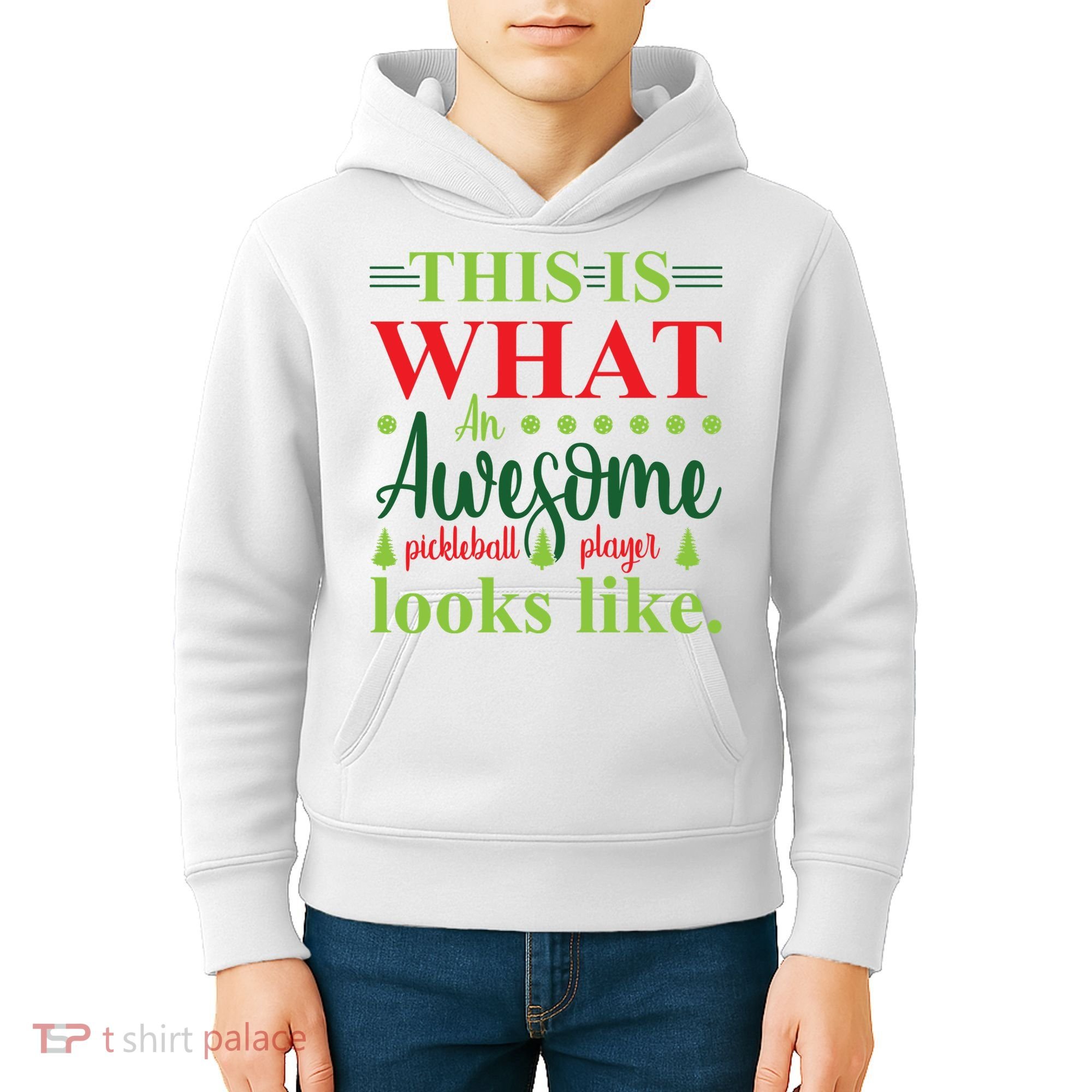 This Is What An Awesome Pickleball Player Looks Like Kids Hoodie