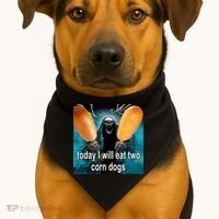 Today I Will Eat Two Corn Dogs Meme USA-Made Doggie Bandana thumb 1
