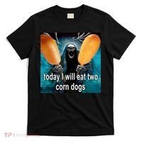 Today I Will Eat Two Corn Dogs Meme T-Shirt thumb 0