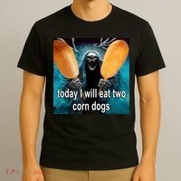 Today I Will Eat Two Corn Dogs Meme T-Shirt thumb 3