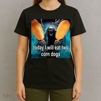 Today I Will Eat Two Corn Dogs Meme T-Shirt thumb 4