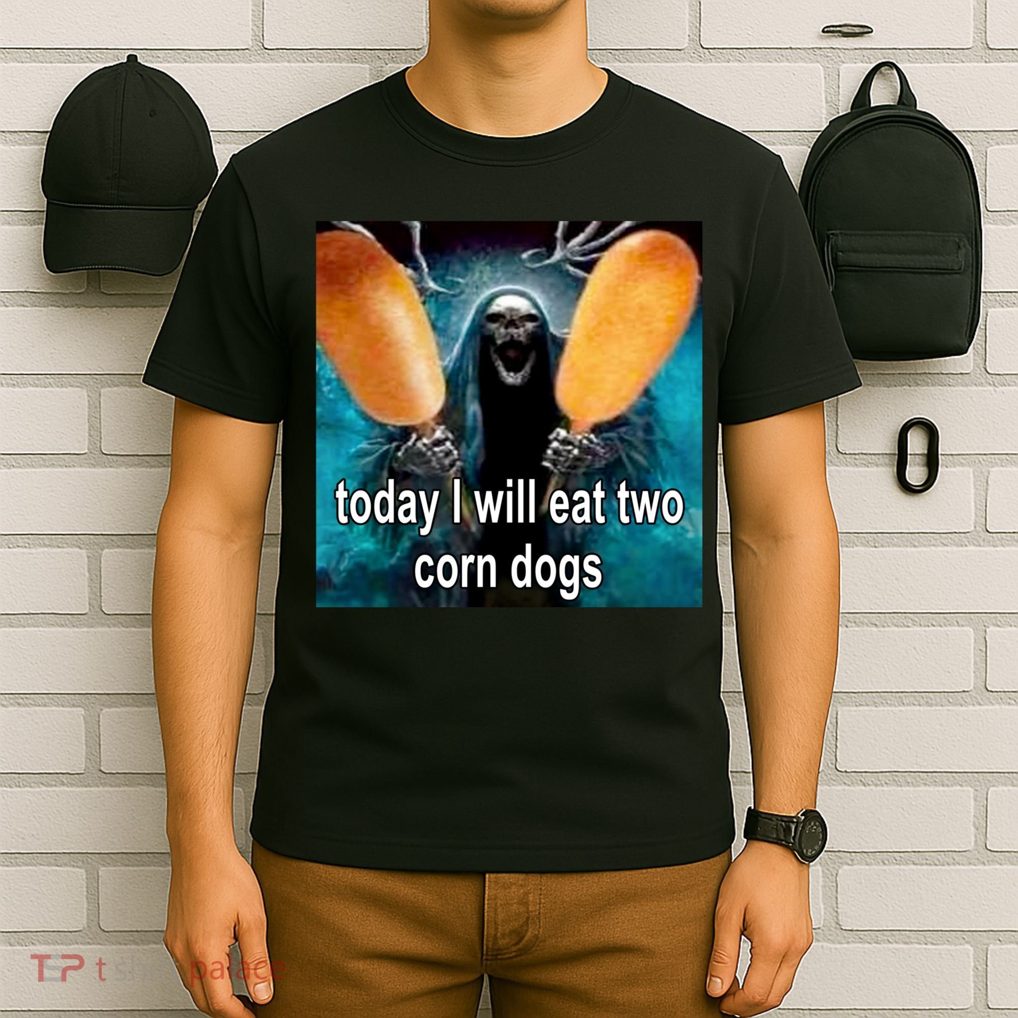 Today I Will Eat Two Corn Dogs Meme T-Shirt