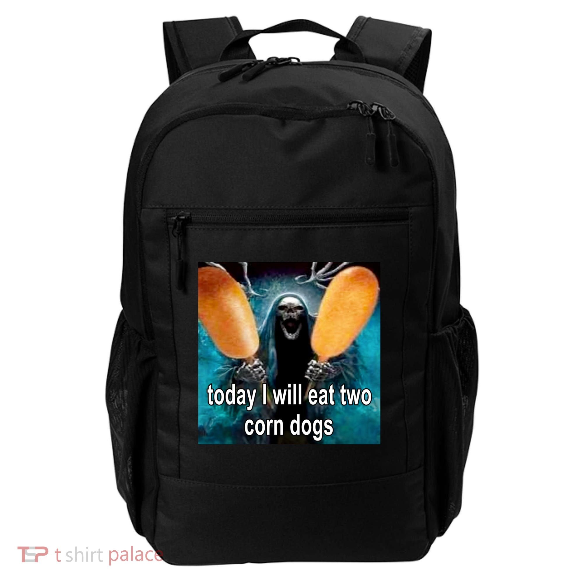 Today I Will Eat Two Corn Dogs Meme Backpack