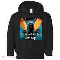 Today I Will Eat Two Corn Dogs Meme Toddler Hoodie thumb 0