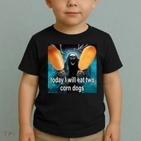 Today I Will Eat Two Corn Dogs Meme Toddler T-Shirt thumb 2