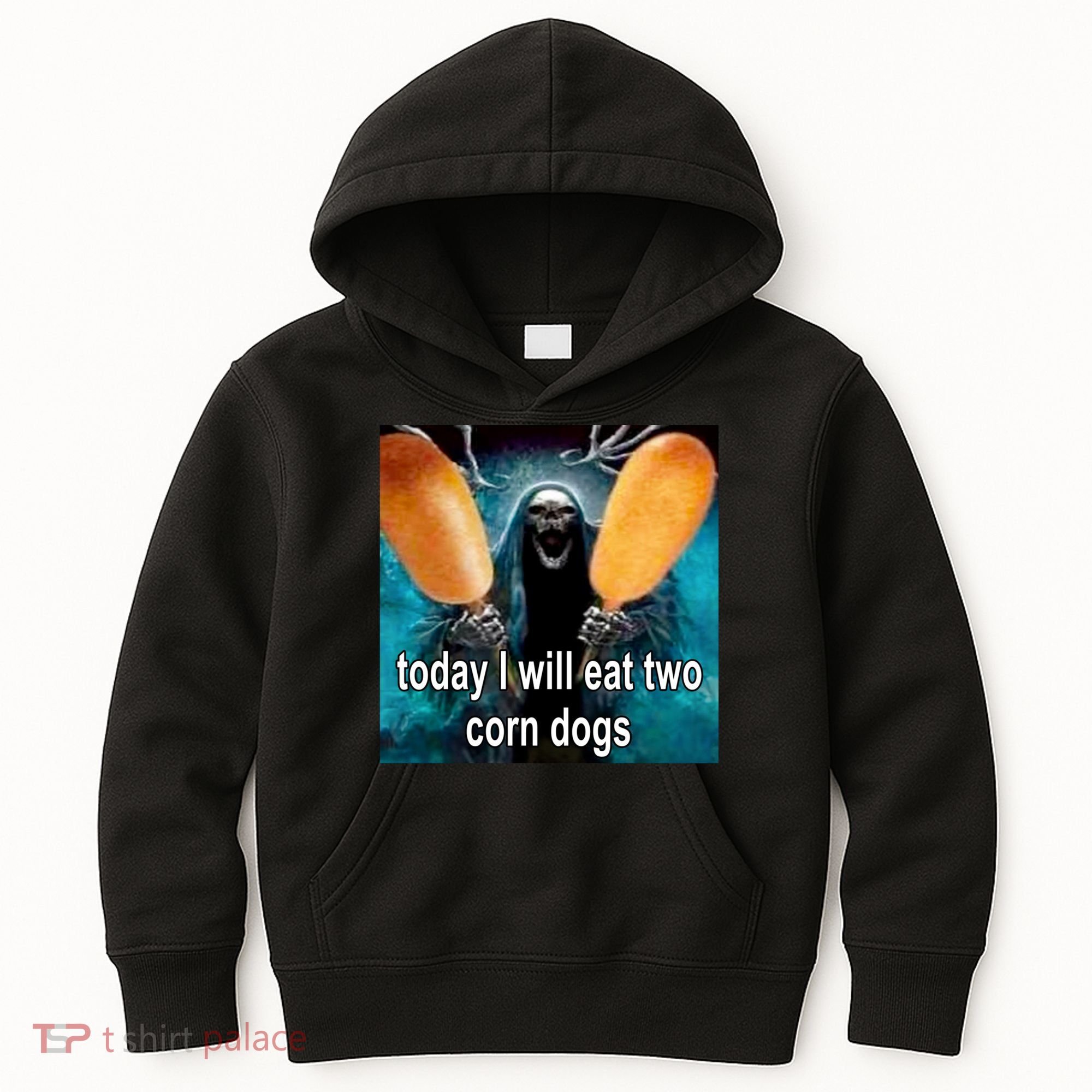 Today I Will Eat Two Corn Dogs Meme Kids Hoodie