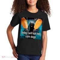 Today I Will Eat Two Corn Dogs Meme Kids T-Shirt thumb 2