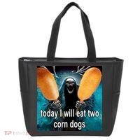 Today I Will Eat Two Corn Dogs Meme Tote Bag thumb 0