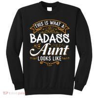 This Is What A Badass Aunt Looks Like Soon To Be Auntie Sweatshirt thumb 0