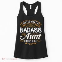 This Is What A Badass Aunt Looks Like Soon To Be Auntie Women's Tank Top thumb 0