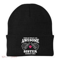 This Is What An Awesome Sister Looks Like Beanie thumb 0