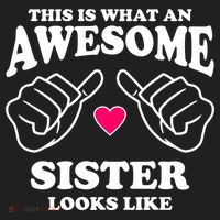 This Is What An Awesome Sister Looks Like Golf Towel thumb 3