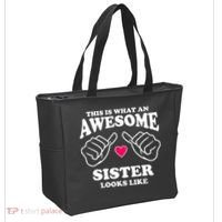 This Is What An Awesome Sister Looks Like Tote Bag thumb 2