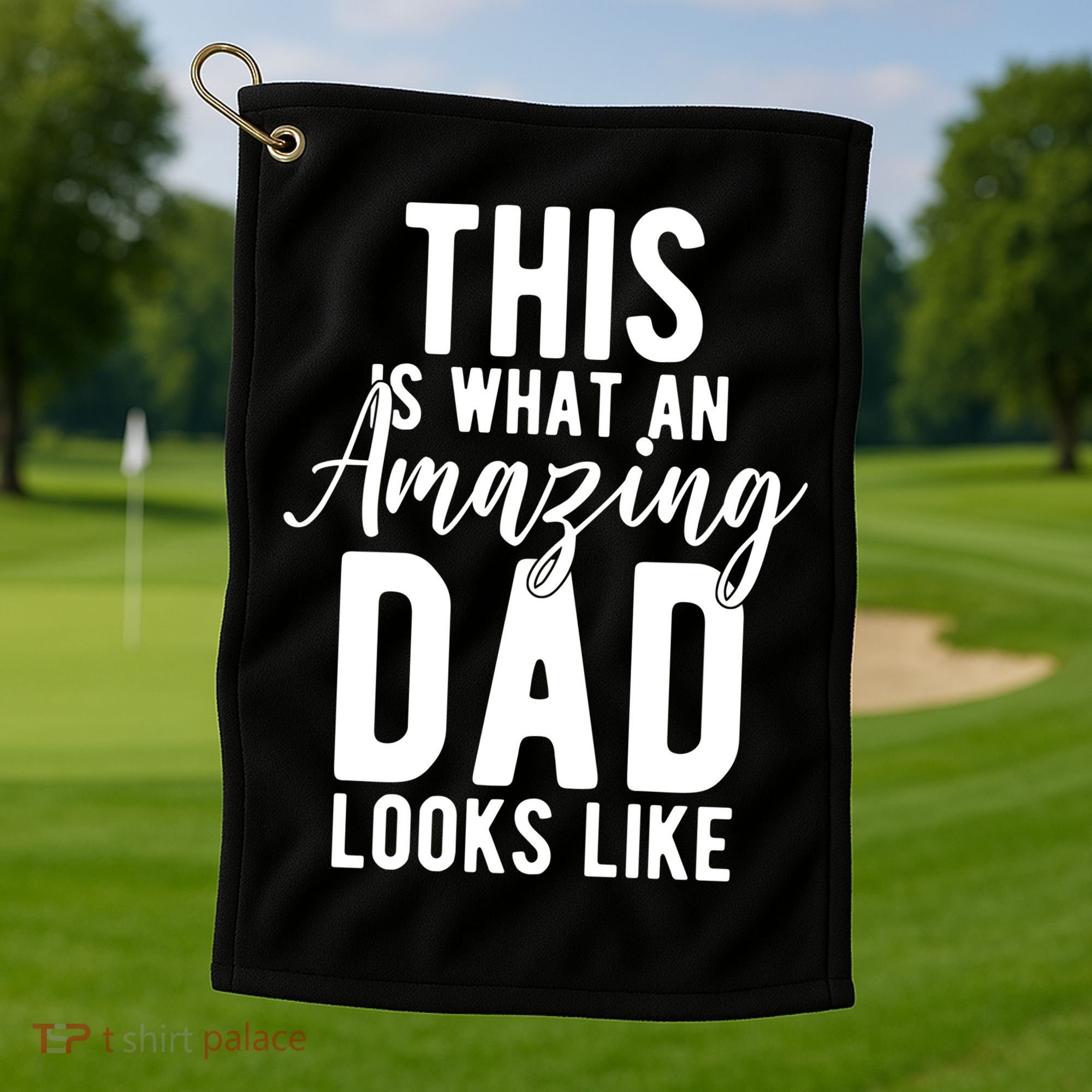 This Is What An Amazing Dad Looks Like Gift Golf Towel