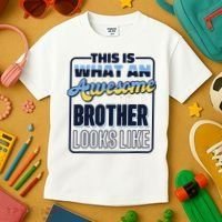 This Is What An Awesome Brother Looks Like, Awesome Brother Kids T-Shirt thumb 3