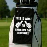 This Is What An Awesome Dad Looks Like Golf Towel thumb 2