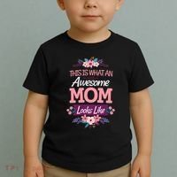 This Is What An Awesome Mom Looks Like On Mothers Day Toddler T-Shirt thumb 2
