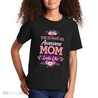 This Is What An Awesome Mom Looks Like On Mothers Day Kids T-Shirt thumb 2
