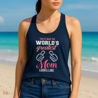 This Is What WorldS Greatest Mom Looks Like MotherS Day Women's Tank Top thumb 2