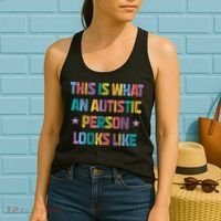 This Is What An Autistic Person Looks Like Funny Sayings Women's Tank Top thumb 2