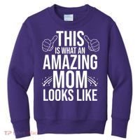 This Is What An Amazing Mom Looks Like Kids Sweatshirt thumb 0