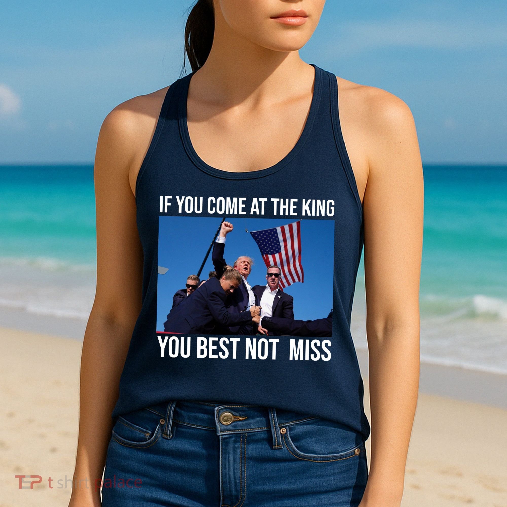 Trump If You Come At The King You Best Not Miss Women's Tank Top