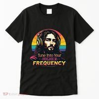Tune Into Your Higher Frequency Jesus Tall T-Shirt thumb 0