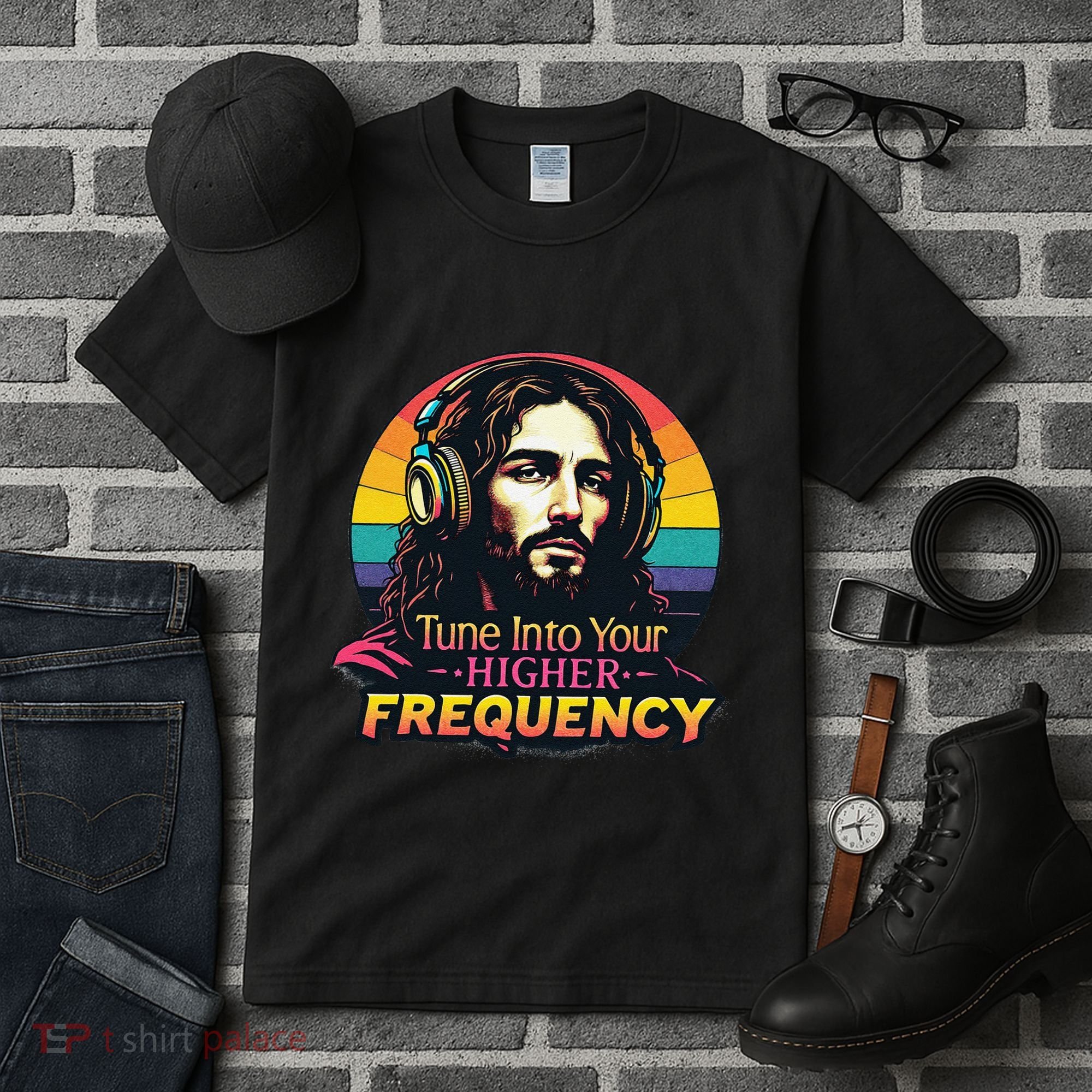 Tune Into Your Higher Frequency Jesus Tall T-Shirt