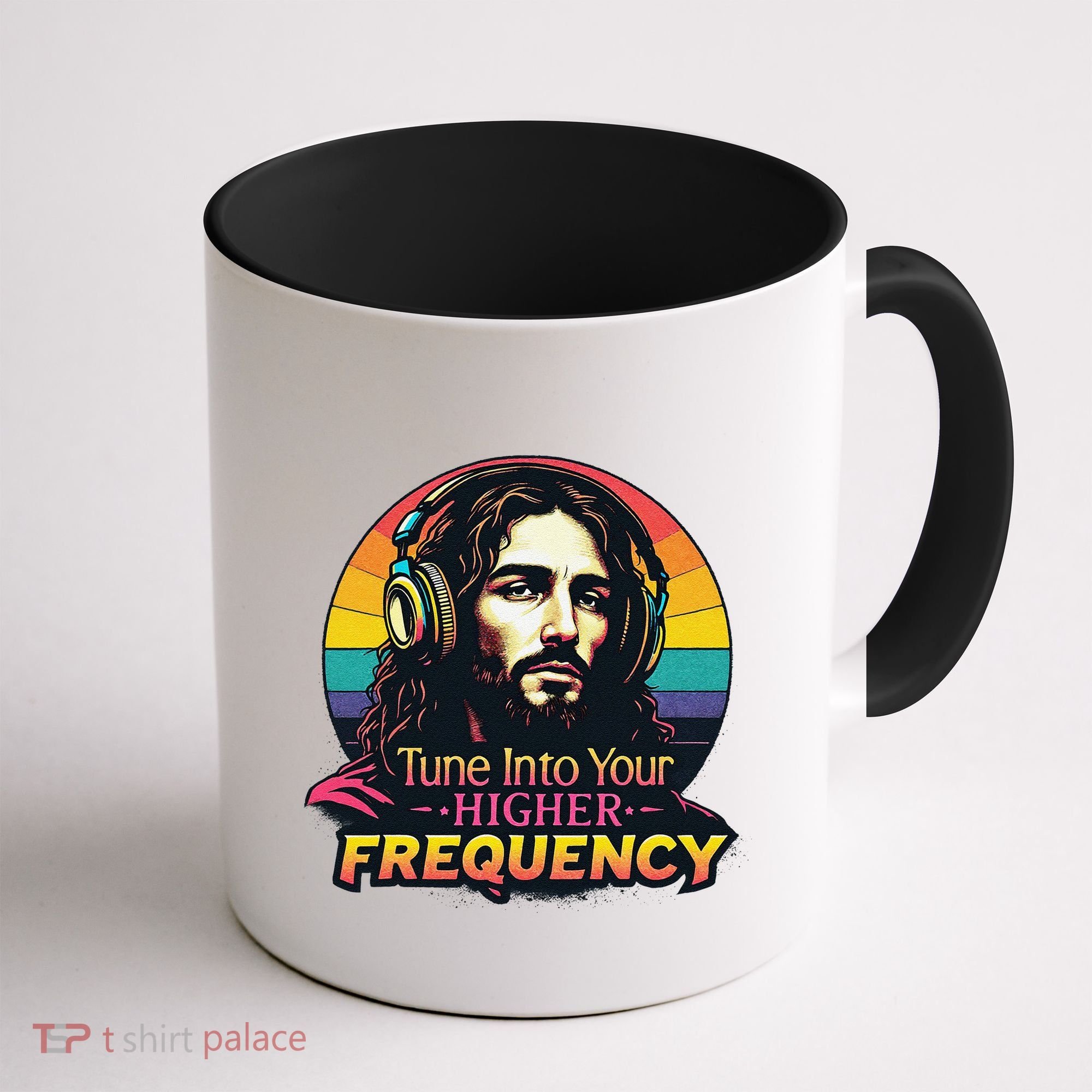 Tune Into Your Higher Frequency Jesus Coffee Mug
