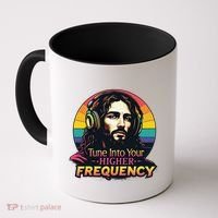 Tune Into Your Higher Frequency Jesus Coffee Mug thumb 0