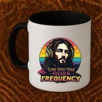Tune Into Your Higher Frequency Jesus Coffee Mug thumb 2
