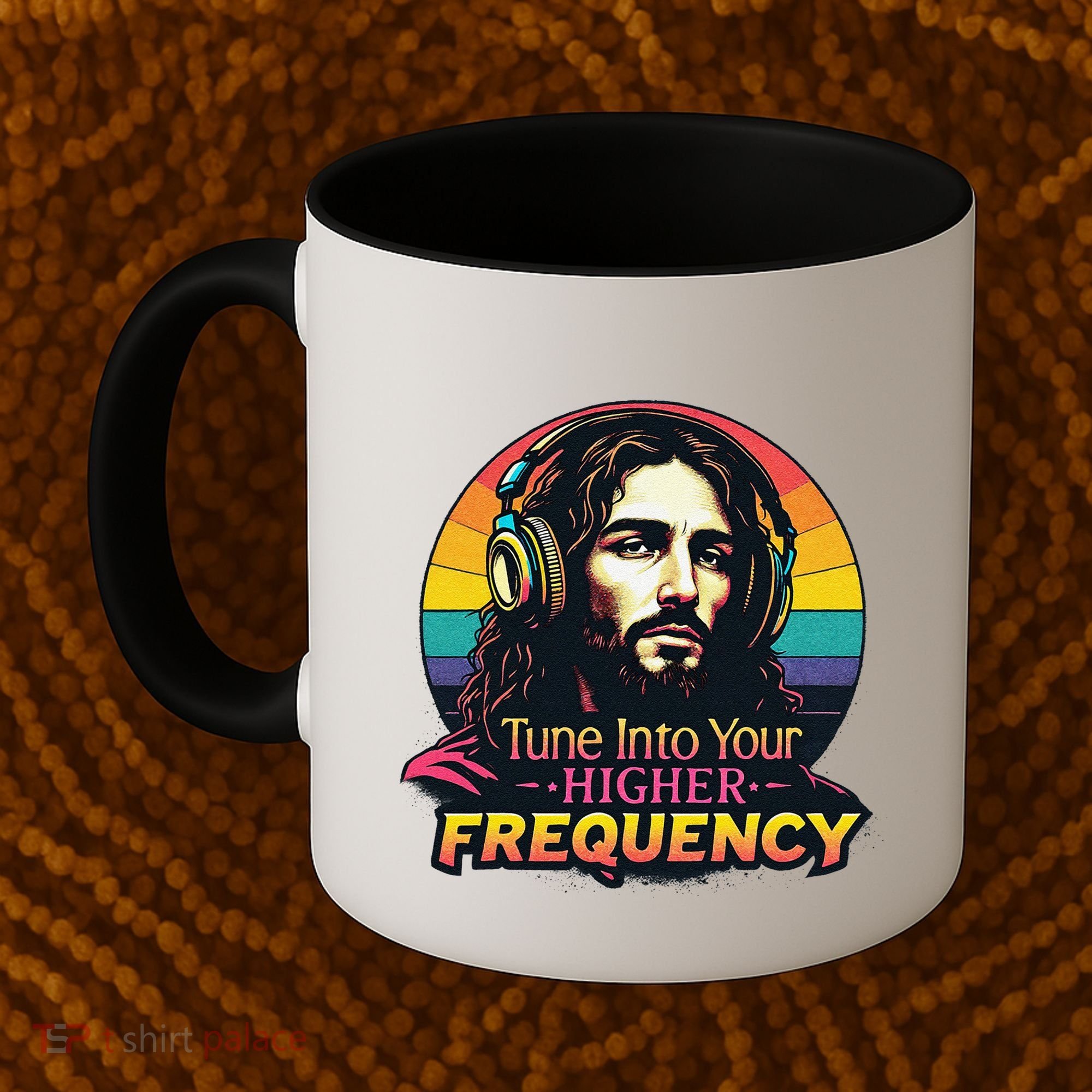 Tune Into Your Higher Frequency Jesus Coffee Mug