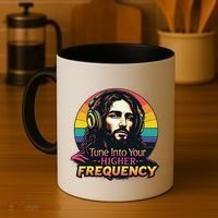 Tune Into Your Higher Frequency Jesus Coffee Mug thumb 4