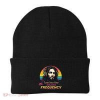 Tune Into Your Higher Frequency Jesus Beanie thumb 0