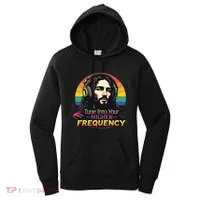 Tune Into Your Higher Frequency Jesus Women's Hoodie thumb 0